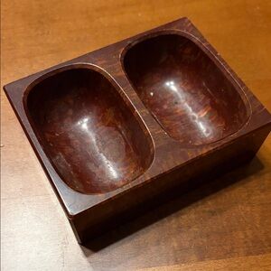 Vintage marble Bakelite double inkwell frank weeks Rare 4”x 3”